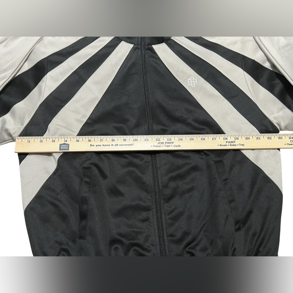 Black Scale men’s havoc tracksuit jacket black cream size medium zip up - Picture 3 of 13